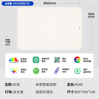 Panasonic 松下 松吸顶灯全光谱护眼客厅大灯米家智能新盈辰银90瓦灯具大全2024新款