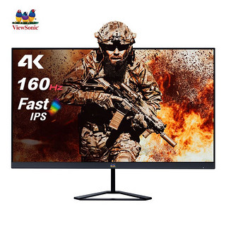 ViewSonic 优派 VX2758-4K-PRO-2 27英寸 IPS G-sync FreeSync 显示器（3840×2160、160Hz、100%sRGB、HDR10）