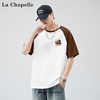 拉夏贝尔 La Chapelle 短袖t恤男夏季宽松插肩袖高街潮牌户外休闲半袖体恤衫