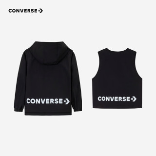 converse匡威儿童装男童2件套马甲2024春秋中大童一衣三穿夹克外套 正
