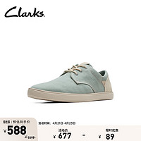 Clarks 其乐 男鞋夏克系列春季复古时尚休闲板鞋舒适帆布鞋婚鞋