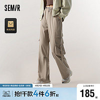 Semir 森马 [商场同款]森马休闲裤女慵懒工装裤个性2024新款春阔腿裤街头百搭