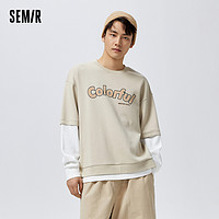 Semir 森马 马利联名卫衣男春季宽松街头风圆领套头上衣时尚