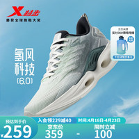 特步（XTEP）【国潮】【氢风科技6.0】男跑步鞋23减震轻透运动鞋子慢跑 猫眼灰/黑-飞织 39