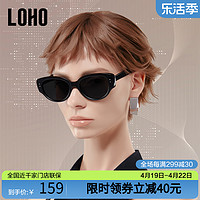 LOHO 猫眼墨镜女款2024新款窄框复古墨镜偏光太阳眼镜女显瘦高级感