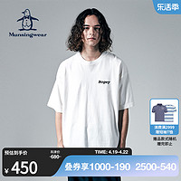 Munsingwear 万星威 情侣款春夏高尔夫美式复古街头风宽松短袖T恤