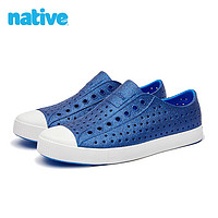 native 洞洞鞋Jefferson男女同款沙滩鞋  蓝色|白色 37码（235mm）
