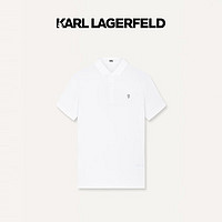 Karl Lagerfeld卡尔拉格斐轻奢老佛爷男装 24夏款KL徽章 多色系短袖Polo衫 本白 56