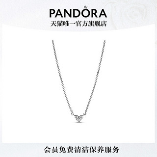 PANDORA 潘多拉 爱心三重奏锁骨链项链颈饰时尚单品可叠戴小众高级