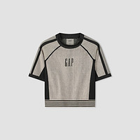 Gap 盖璞 女士撞色拼接短袖T恤 890007 深卡其 XL