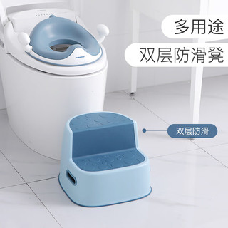 世纪宝贝（babyhood）儿童浴室防滑凳洗手如厕防滑垫脚踩脚凳宝宝坐便器辅助器BH-513 天空蓝