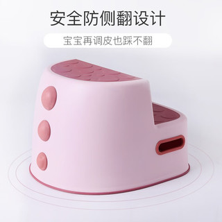 世纪宝贝（babyhood）儿童浴室防滑凳洗手如厕防滑垫脚踩脚凳宝宝坐便器辅助器BH-513 天空蓝