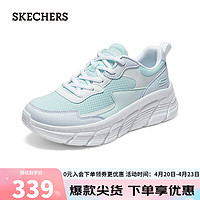 SKECHERS 斯凯奇 女士绑带休闲鞋117387 浅蓝色/多彩色/LBMT 36.5