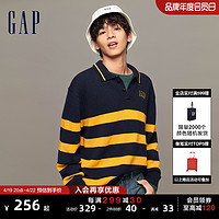 Gap 盖璞 男女装冬LOGO美式时尚复古POLO针织衫高级宽松廓形毛衣842138