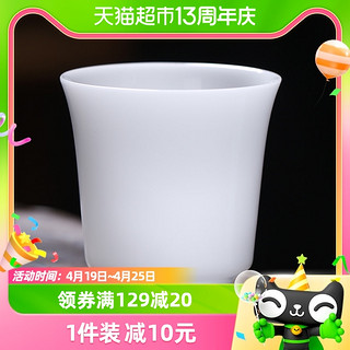 88VIP：苏氏陶瓷 功夫茶杯白瓷主人杯个人杯品茗杯冰种聚香杯
