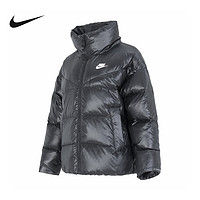 NIKE 耐克 羽绒服女2022冬季新款立领保暖短款运动服外套DV0555-010