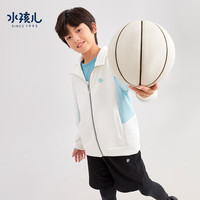 水孩儿(SOUHAIT)童装男童女童外套秋季儿童运动上衣 本白SHRQND01CC568W02 105