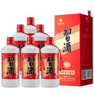 XIJIU 习酒 贵州 酱香型白酒 53度高度白酒 53度 500mL 6瓶 整箱装（带礼袋）