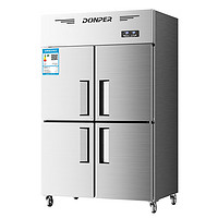 东贝(Donper)四门冰箱商用冰柜四开门冷藏冷冻柜立式大容量保鲜柜厨房餐厅酒店双温一级能效