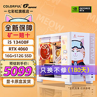 七彩虹 COLORFUL i5 13400F/4060TI 8G显卡橘影橙 橘猫13400F丨16G丨512G丨4060