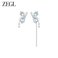 ZENGLIU ZEGL设计师薄荷梦蝶系列蝴蝶不对称耳夹女无耳洞耳骨夹耳环耳饰品