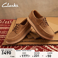 Clarks 其乐 匠心系列男鞋24新款通勤舒适透气缓震休闲鞋男婚鞋 浅棕褐色 261761137 43