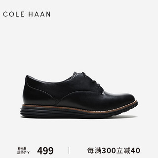 COLE HAAN 歌涵 colehaan歌涵 女鞋牛津鞋 秋冬英伦风休闲皮鞋 黑色-W15291 37