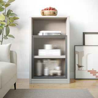 圣百仁 斗柜 卧室柜多用柜客厅 实木靠墙储物 长65cm*宽40cm*高85cm【高雅灰】