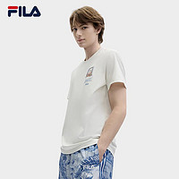 FILA 斐乐 凡尔赛宫主题系列男子针织短袖衫2024夏新休闲速干T恤男