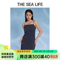 THE SEA LIFE欧海一生连衣裙24春夏修身气质优雅吊带连衣裙UC11210-1 苜蓿灰 S