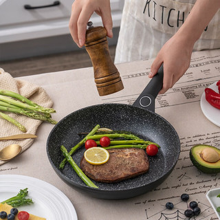 爱仕达（ASD） 不粘煎锅平底锅 麦饭石色煎锅牛排煎蛋锅 电磁炉燃气明火通用 30cm 煎锅
