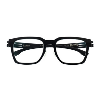 ic! 眼镜框berlin德国男款远近视眼镜架Mr.Yang Black 52mm