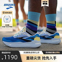 布鲁克斯BROOKS跑步鞋男透气减震运动鞋缓震跑鞋Ghost Max幽灵 蓝色/黄色/黑色 40.5