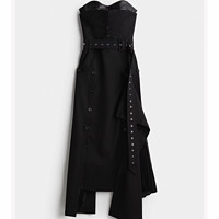 H&M Texas系列 女士中长款连衣裙 1212487 黑色 36