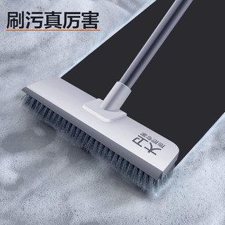 大卫 地板刷+拖把夹 长柄硬毛缝隙清洁刷
