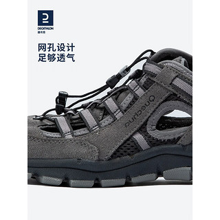 迪卡侬（DECATHLON）登山鞋男户外防滑凉鞋夏季透气耐磨轻便徒步鞋NH500NH900 铅灰色-防撞款-NH500 39 石墨灰