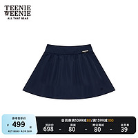 Teenie Weenie小熊2024年夏季高腰运动风裙时尚短裙A字裙女 藏青色 155/XS