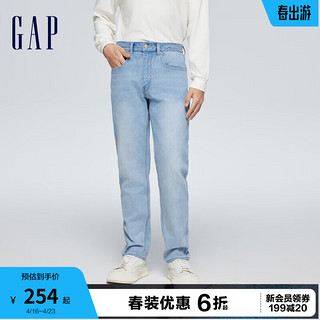 Gap 盖璞 男装春季2024简约基础款口袋修身中腰牛仔裤892081长裤 浅蓝色 31亚洲尺码