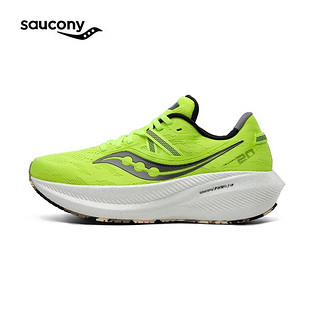 Saucony索康尼胜利20跑鞋女减震慢跑训练夏季跑步鞋运动鞋子TRIUMPH20  黄黑06 35.5