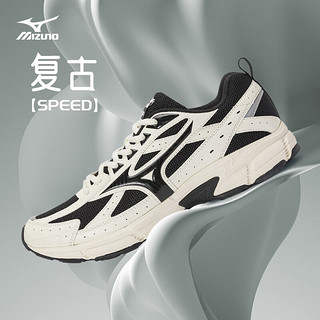 美津浓（MIZUNO）【SPEED】男女运动鞋星速鞋经典复古老爹鞋透气缓震跑步鞋 03/黑/乳白 43