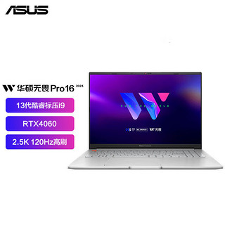 百亿补贴：ASUS 华硕 无畏Pro16 13代i9标压 4060 商务办公游戏全能本笔记本电脑1T