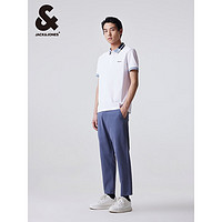 杰克·琼斯（JACK&JONES）春夏男士撞色胸口刺绣装饰商务休闲polo衫男224206009 A06雪白 常规 A06雪白 165/88A/XS