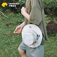 柠檬宝宝 儿童包包帽子包出游零钱耳机潮休闲单肩斜跨包挂脖包包 气象岛屿绿