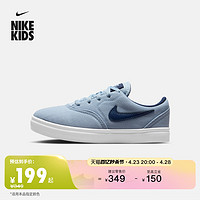 NIKE 耐克 官方男女童SB CHECK幼童滑板童鞋夏季胶底帆布鞋905371