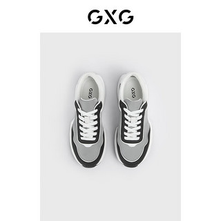 GXG男鞋运动鞋休闲鞋轻便时尚鞋男休闲鞋运动鞋男款鞋子 灰色/黑色 39