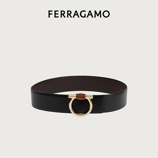 菲拉格慕（Ferragamo）女士黑色双面Gancini皮带 0771120_C  _ 90 90（2尺5-2尺6）