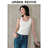 URBAN REVIVO UR2024夏季女时尚高街简约百搭修身圆领工字背心UWJ440012 本白 M