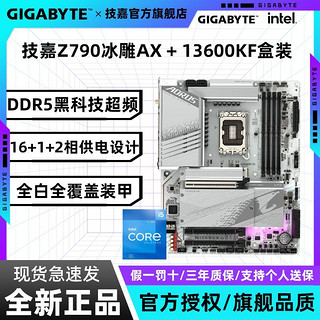 技嘉Z790 AORUS ELITE AX ICE搭配Intel i7 13700KF冰雕电竞套装