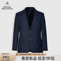 布克兄弟（BrooksBrothers）男士24春夏新经典百搭稳重格纹设计西服 4004-藏青色 36SH