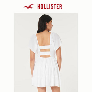 HOLLISTER 24春夏甜辣柔软短款短袖裙裤式连衣裙 女 358337-1 白色 S (165/88A)